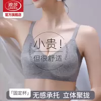 浪莎无痕内衣女小胸聚拢显大新款文胸女士无钢圈胸罩运动美背KU