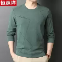 恒源祥男士长袖t恤圆领卫衣男春秋新款打底衫休闲上衣中年爸爸装