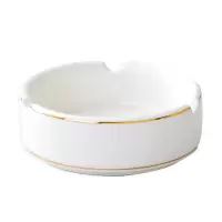优诗提念YSTN-YG02 4寸双金线陶瓷烟缸 (计价单位:个) 白色