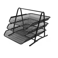 优诗提念YSTN-WJP01 金属网状3层文件盘(计价单位:个)黑色