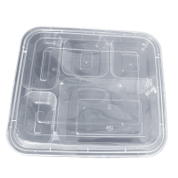 优诗提念YSTN-BXH011五格餐盒 150套/箱(计价单位:箱)透明色