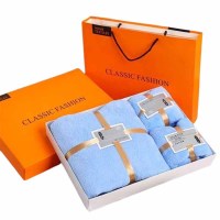 晋和汇浴巾毛巾三件套珊瑚柔软吸水亲肤浴巾毛巾套装(颜色随机)