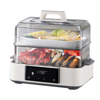 摩飞电蒸锅12L大容量预约定时保温电炖锅隔水炖煮锅白色MR1158