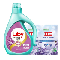 立白亮白洗衣液除污去渍持久留香洗衣液2kg*1+柔顺剂500g*2