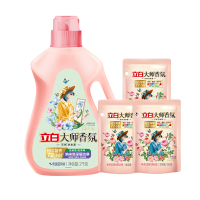 立白大师香氛洗衣液深层去污蓝风铃香2kg*1瓶+玫瑰香100g*3袋