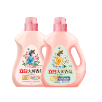 立白洗衣液深层洁净低泡易漂洗蓝风铃1kg+玫瑰香1kg