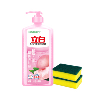 立白薄荷洗洁精清新祛味去油APG洗洁精1.3kg*1瓶+魔力擦2块