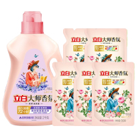 立白大师香氛洗衣液普罗旺斯薰衣草2kg*1瓶+玫瑰500g*5袋