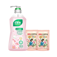 立白洗衣液好爸爸亲肤洗衣露950g*1瓶+大师香氛洗衣液100g*2袋