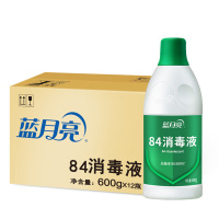 蓝月亮消毒液地板玩具家居衣物消毒水84消毒液600g*12瓶(包装随机)
