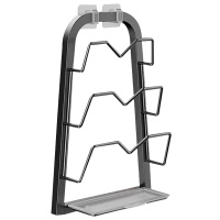 美厨置物架3层壁挂式免打孔厨房锅盖架砧板带接水盘MCZW0955