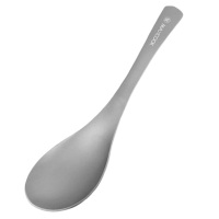 美厨汤勺16cm纯钛平底加大勺子圆底餐勺饭勺大号MCCU1792