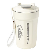 美厨保温杯450ml便携马克杯316不锈钢白色MCB1341