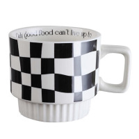 美厨陶瓷杯350ml马克杯茶杯咖啡杯喝水杯黑色MBC8740