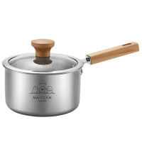 美厨汤锅18cm三层304不锈钢奶锅银月系列MCN8105