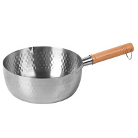 美厨日式430锤纹雪平锅18cm无盖煮面汤锅辅食锅MCJ4480