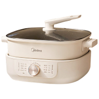 美的电火锅6L家用大容量分体多功能不粘一体锅HGS303006