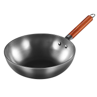 美的炒锅家用无涂层不锈炒菜锅煎锅精铸熟铁锅MP-CT32A09