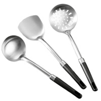 美厨304不锈钢铲勺3件套装防烫手柄经久耐用MCCU8077