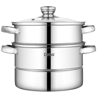 德铂蒸锅20cm科洛姆双层蒸锅不锈钢汤锅蒸锅DEP-913