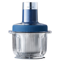摩飞绞肉机3.2L+2.5L家用套娃绞馅碎肉双杯料理机轻奢蓝MR9407