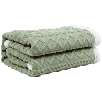 多喜爱羊羔绒暖暖毯羊羔绒双层暖暖毯豆绿色150*200cm