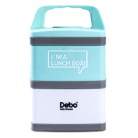 德铂饭盒1.4L普林便捷式双层便当盒餐盒DEP-610