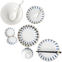 德铂餐具凯特琳餐具套装22件套装碗碟勺筷组合套装DEP-764