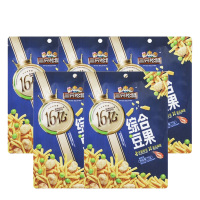 三只松鼠坚果综合豆果鲜虾味炒货办公室果仁小吃75g*5袋