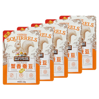 三只松鼠蚕豆休闲零食香酥即食解馋小吃蟹香味蚕豆100g*5袋