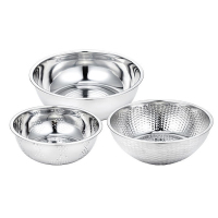 德铂洗菜篮三件套克林斯顿加厚不锈钢多功能沥水盆洗菜篮DEP-01