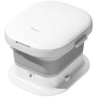 美的足浴盆全自动按摩洗脚盆智能泡脚桶家用电动按摩器极地白ZS108