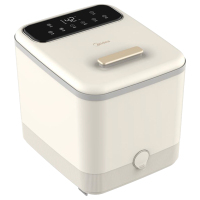 美的足浴盆泡脚桶全自动加热按摩桶家用电动恒温足疗机暖阳白ZL302