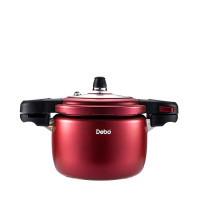 德铂高压锅20cm不锈钢不粘防爆压力锅红色DEP-828