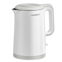 九阳电热水壶1.5L双层壶体304不锈钢自动断电开水壶K15FD-W330