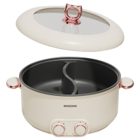 摩动电火锅5L大容量双边独立控温智能防干烧MD-HGE34A
