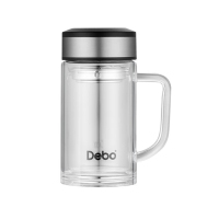 德铂玻璃杯0.36L帕斯卡耐热带过滤水杯DEP-744