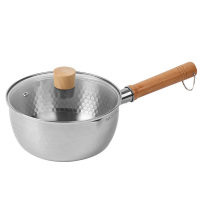 美厨雪平锅锤纹不锈钢20cm煮面汤锅炉灶通用MCJ4503