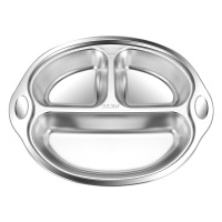 美厨饭盒304不锈钢保温饭盒儿童分格卡通餐盘MCFT707