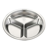 美厨饭盒304不锈钢19cm分格加厚餐盒单个装MCFT802