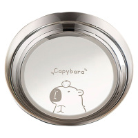 美厨餐盘20cm圆碟餐盘304不锈钢卡皮巴拉系列MCWA1402