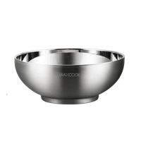 美厨碗18cm双层隔热面碗316L不锈钢碗汤碗MCWA9874