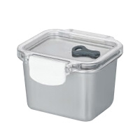 美厨保鲜盒304不锈钢550ml密封储物盒单个装MCFT9509