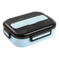 美厨饭盒1.6L分格餐盒304不锈钢注水保温蓝色MCFT523