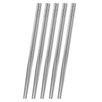 美厨筷子钛净化不锈钢抑菌家用钛筷防滑筷子5双装MCK8495