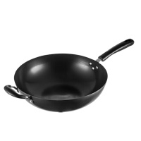 美厨炒锅32cm无涂层老式炒菜锅精铁锅电磁炉通用MDB-32