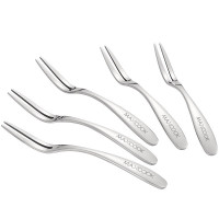 美厨叉子5件套304不锈钢水果叉甜品叉月饼叉MCGC795