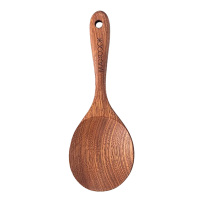 美厨木饭勺乌檀木勺子天然家用无漆无蜡菜勺粥勺MCCU8628