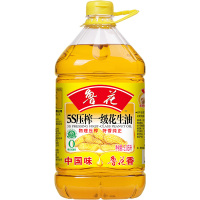 鲁花花生油物理压榨煎炒菜油大桶粮油花生油3.06L*1桶