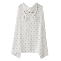 多喜爱披肩毯不易掉毛毛毯法兰绒质地披肩毯白色140*100cm